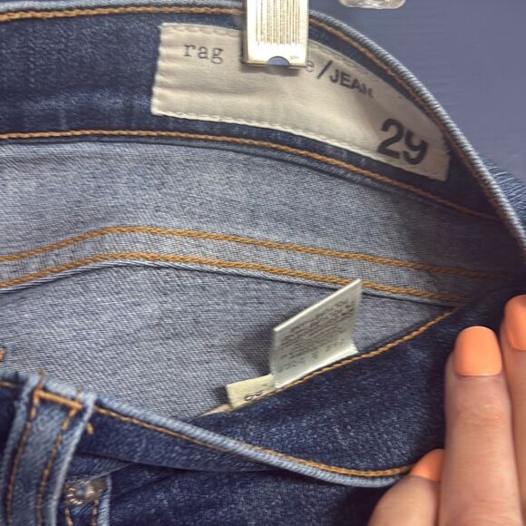 Rag & Bone Capri Jeans Frayed Hem Size 29 - Picture 2 of 4